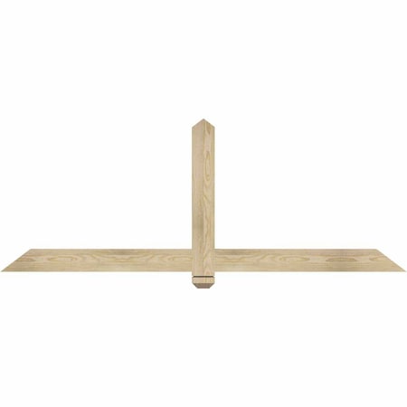 Ekena Millwork Eugene Rough Sawn Timber Gable Bracket, Douglas Fir, 72"W x 27"H x 2"D x 4"F, 9/12 Pitch GBW072X27X0204EUG00RDF